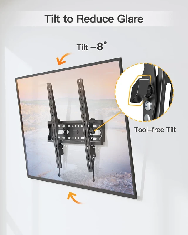 Alt view image 5 of 5 - ELIVED Tilting TV Wall Mount for 26-60" TVs, Max VESA 400x400, 99 Lbs Load