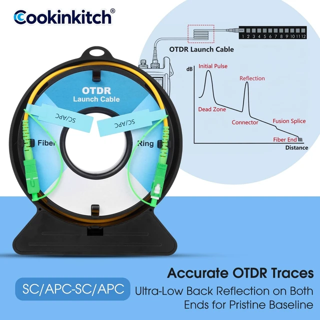 Alt view image 2 of 5 - Cookinkitch OTDR Launch Cable, 1000m SCAPC to LCAPC, 9/125 Single Mode