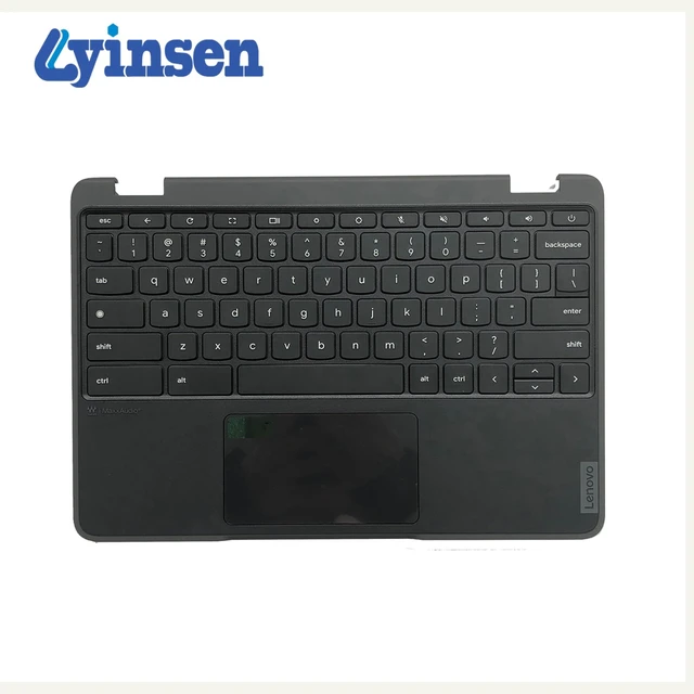 Alt view image 2 of 5 - Lyinsen Replacement for Lenovo 100e Chromebook Gen 4 Intel 83G8 83G9(Intel) Laptop Upper Case Palmrest Keyboard Touchpad Assembly Part 11.6" 5CB1M21496 Top Cover Black