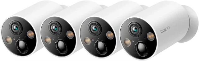 Main image of Wire-Free Indoor/Outdoor Cameras by TP-Link: Up to 300 Days Battery Life, Magnetic Base (4-Pack), No Monthly Fees - White