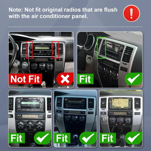 Alt view image 2 of 5 - 4+64GB 9 Inch Touchscreen Android 14 Car Radio Stereo for Toyota 4Runner 2003-2009 with CarPlay/Android Auto Car Radio,Support WiFi 6, Bluetooth,5.4, Backup Camera, SWC