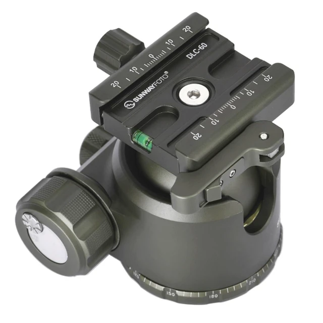 Alt view image 2 of 5 - Sunwayfoto XB-52DLG 44mm Low Profile High Locking Strength Tripod Ball Head w Arca Compatible Duo Lever QR Clamp