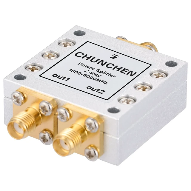 Alt view image 5 of 5 - CHUNCHEN 2 Way 1.5-8GHz Power Splitter SMA Female Connector Signal Splitter 1500MHz-8000Mhz Cable Signal Splitter 1 Input 2 Output for Antenna Cable