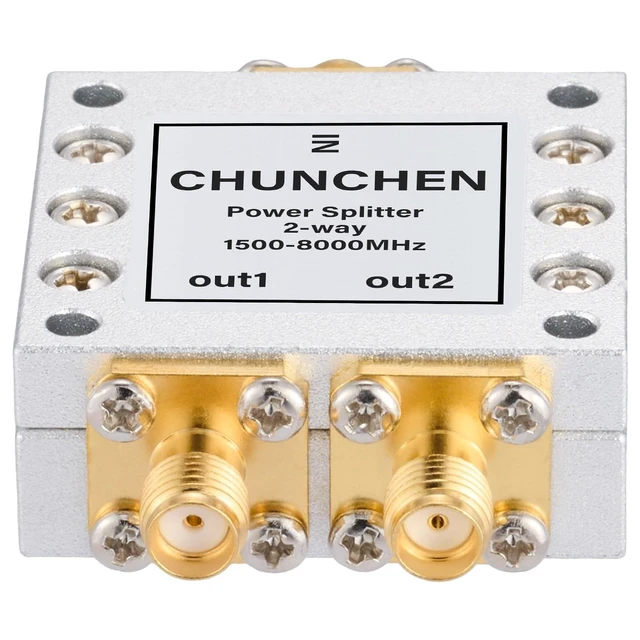 Alt view image 4 of 5 - CHUNCHEN 2 Way 1.5-8GHz Power Splitter SMA Female Connector Signal Splitter 1500MHz-8000Mhz Cable Signal Splitter 1 Input 2 Output for Antenna Cable