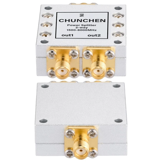 Alt view image 2 of 5 - CHUNCHEN 2 Way 1.5-8GHz Power Splitter SMA Female Connector Signal Splitter 1500MHz-8000Mhz Cable Signal Splitter 1 Input 2 Output for Antenna Cable