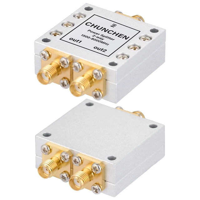 Alt view image 3 of 5 - CHUNCHEN 2 Way 1.5-8GHz Power Splitter SMA Female Connector Signal Splitter 1500MHz-8000Mhz Cable Signal Splitter 1 Input 2 Output for Antenna Cable