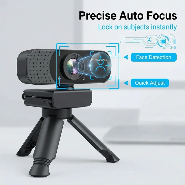 Alt view image 3 of 5 - Gohero 4K Webcam with Dual PDAF Autofocus & Auto Light Correction