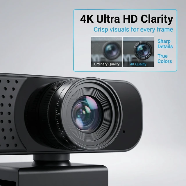 Alt view image 4 of 5 - Gohero 4K Webcam with Dual PDAF Autofocus & Auto Light Correction