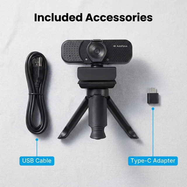 Alt view image 5 of 5 - Gohero 4K Webcam with Dual PDAF Autofocus & Auto Light Correction