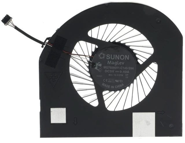 Alt view image 5 of 5 - TRADOCK CPU & GPU Cooling Fan for Dell Precision 17 7730/7740 (7JV64, MG75090V1-C140-S9A, MG75090V1-C150-S9A) - 5V, 2.5W, 4000RPM, 4-Pin, 7m Length, Laptop Fan