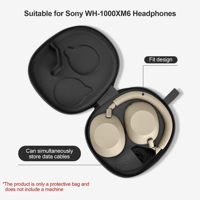 Alt view image 4 of 5 - Protective Case Compatible with Sony WH-1000XM6 Over-Ear Noise Cancelling Wireless Bluetooth Headphones, Portable Travel Carrying Bag with Snug Fit, Professional Protection
