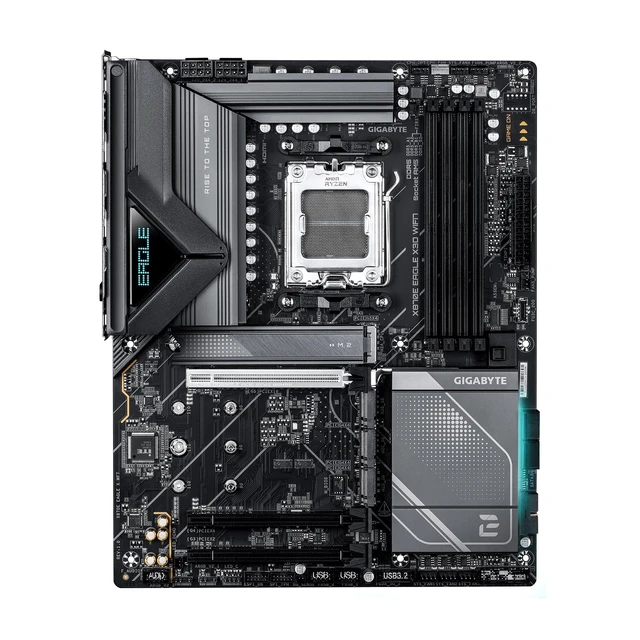 Alt view image 5 of 5 - GIGABYTE X870E Eagle X3D WF7 AMD AM5 ATX Motherboard, Supports AMD Ryzen 9000/8000/7000 Series, DDR5, 16+2+2 Power Phase, 4X M.2, PCIe 5.0, USB4 Type-C, WIFI7, 5 GbE, PCIe EZ-Latch, 5-Year