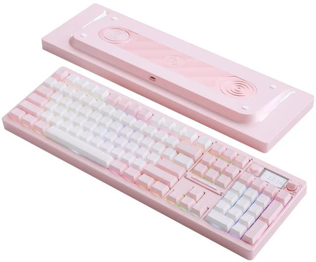 Main image of OOCTPK Wireless Mechanical Keyboard, Chilkey ND104 Gaming Keyboard with LCD Screen, 104% Hot Swappable Custom Keyboard with Knob, RGB Backlit, Bluetooth 5.4/2.4GHz/USB-C, Full-Aluminum, PC/Mac