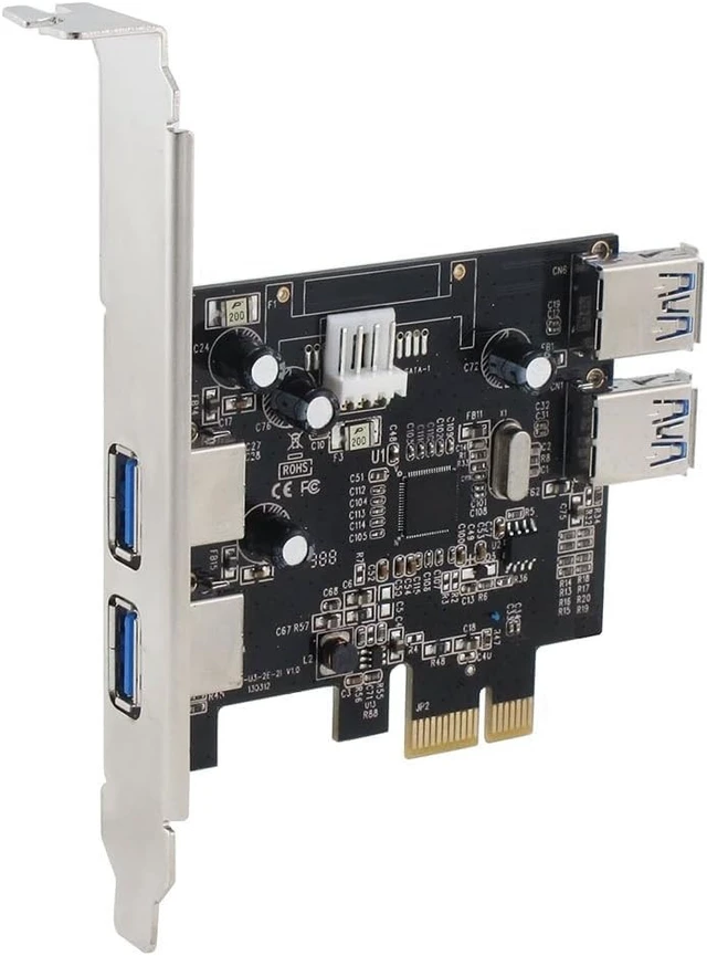 Alt view image 2 of 2 - SEDNA - PCIE USB 3.0 4 Port Adapter (2E2I), NEC 720201 chipset