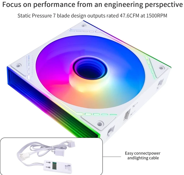 Alt view image 3 of 5 - TR Thermalright TL-M12QRW-S X3 Case Fan Wireless Splicing, Building Blocks CPU Cooler Comes with ARGB Mirror Light Effect,PC PWM Silent Cooling with 1500RPM Speed, CPU Cooler Fan (Re