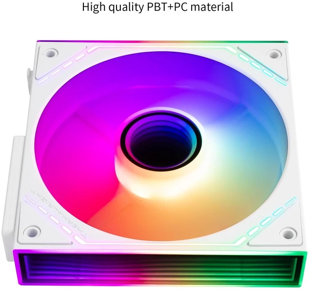 Alt view image 5 of 5 - TR Thermalright TL-M12QRW-S X3 Case Fan Wireless Splicing, Building Blocks CPU Cooler Comes with ARGB Mirror Light Effect,PC PWM Silent Cooling with 1500RPM Speed, CPU Cooler Fan (Re
