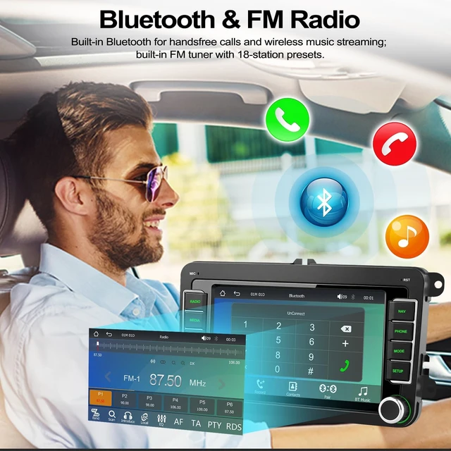 Alt view image 5 of 5 - Car Stereo for Volkswagen VW Beetle 2012-2015 Wireless CarPlay Android Auto