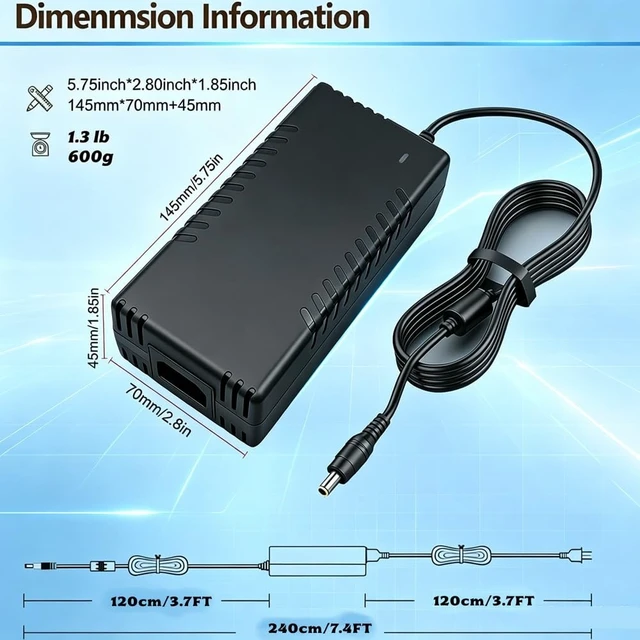 Alt view image 4 of 5 - MSZLZTD 53V 3.77A Replacement Power Adapter for Reolink RLN16410 16Channel PoE Network Video Recorder, Only Fits RLN16410 nvr, Delivers Stable FullLoad Power to 16 FullAT HighSecurity Cameras