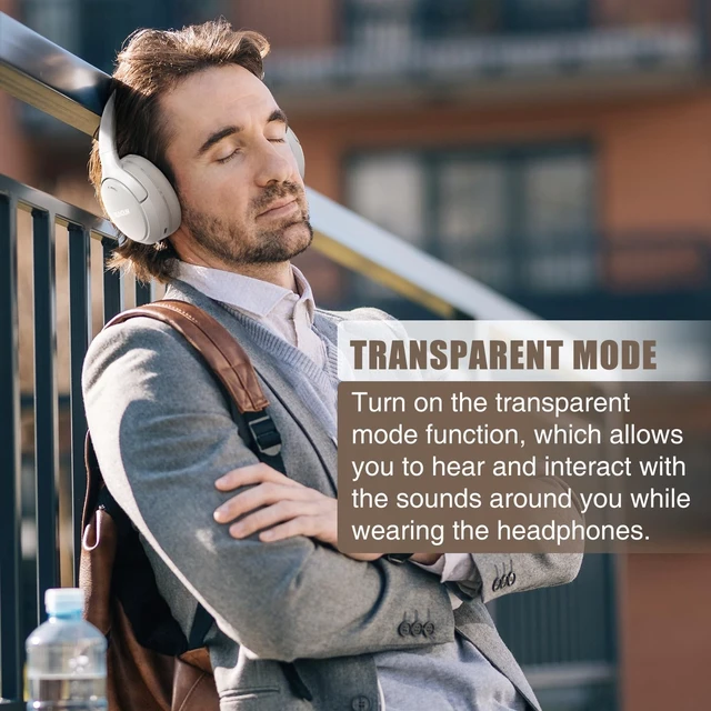 Alt view image 3 of 5 - RUNOLIM Active Noise Cancelling Headphones, Wireless Bluetooth Over Ear