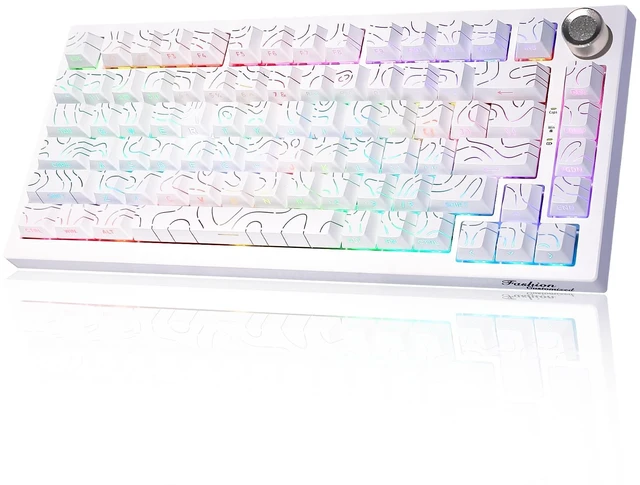 Main image of Itigoitie 75% Wireless Gaming Mechanical Keyboard,Tri-Mode 2.4G/USB-C/BT5.3,8000mAh Hot Swappable Custom Keyboard,Linear Switch,Gasket Mounted,RGB Backlit,PBT Keycaps,CNC Knob for Mac/Win/Andro