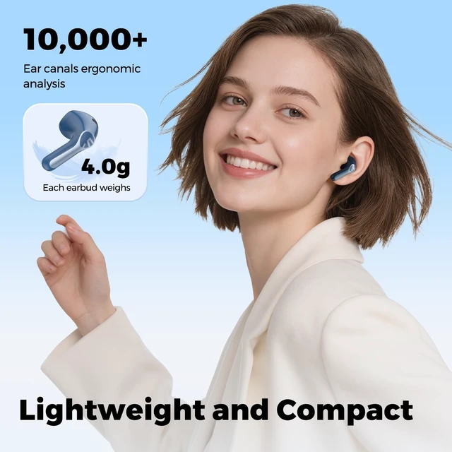 Alt view image 5 of 5 - SoundPEATS Air6 HS LDAC Hi-Res Wireless Earbuds, Bluetooth 6.0, 13mm Driver