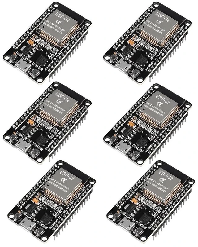 Main image of 6PCS ESP32 ESP-32S WiFi Development Board NodeMCU ESP-32 Microcontroller 2.4GHz Dual-Core WiFi Bluetooth Processor Integrated Chip CP2102