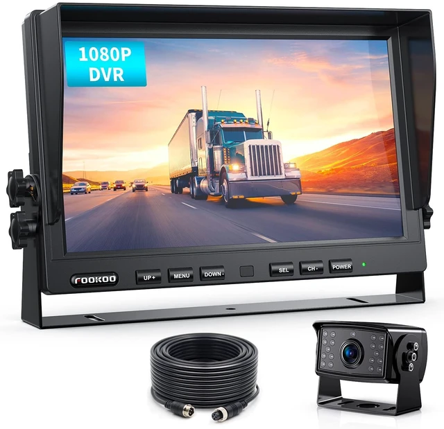 Main image of Fookoo 10" HD 1080P Wired Backup Camera with 10" Dual Split Screen Monitor