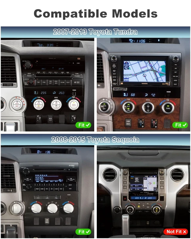 Alt view image 3 of 5 - 9" Car Radio for Toyota Tundra 2007-13 Sequoia 08-15 with Wireless CarPlay