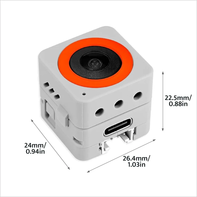 Alt view image 3 of 5 - M5Stack AtomS3R Camera Kit M12, ESP32-S3, 3MP OV3660, Wi-Fi, 8MB Flash, 8MB PSRAM, USB OTG, Model C126-M12