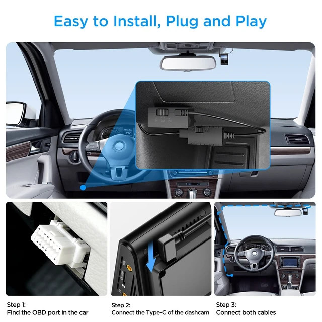 Alt view image 2 of 5 - VIOFO OP100 OBD-II Constant Power Cable for Dash Cam, Type-C USB Port