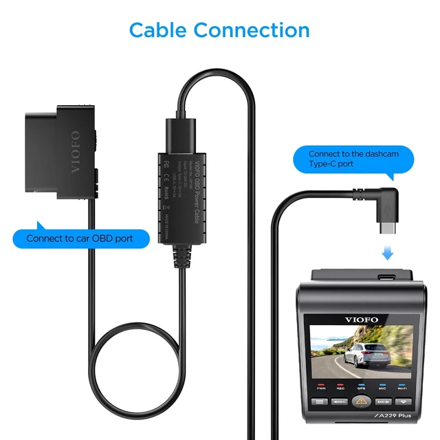 Alt view image 4 of 5 - VIOFO OP100 OBD-II Constant Power Cable for Dash Cam, Type-C USB Port