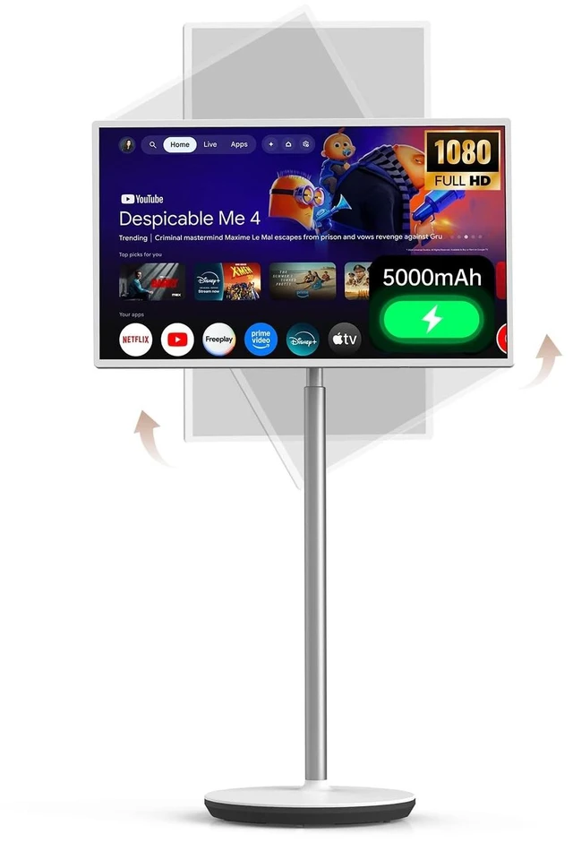 Main image of HORION 32" Portable Google TV with Wheels,Mobile Smart TV,Non-Touchscreen