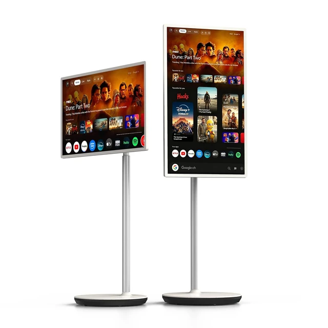 Alt view image 2 of 5 - HORION 32" Portable Google TV with Wheels,Mobile Smart TV,Non-Touchscreen