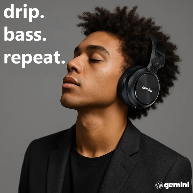 Alt view image 2 of 5 - Gemini Wireless Over-Ear Headphones, 54-Hr Battery, ENC Mic (GBTX-200)