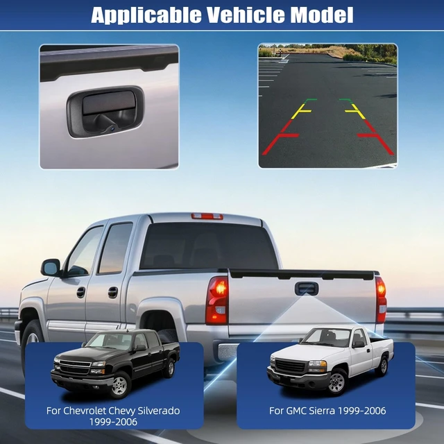 Alt view image 2 of 5 - HD Backup Camera for 1999-2006 Chevrolet Chevy Silverado 1500 2500 3500HD