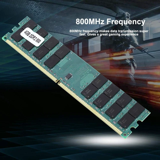 Alt view image 2 of 5 - Ejoyous DDR2 Memory, 4GB Large Capacity 240PIN 800MHz High Frequency Fast Data Transmission RAM DDR2 Memory Module for A M D Desktop Computer