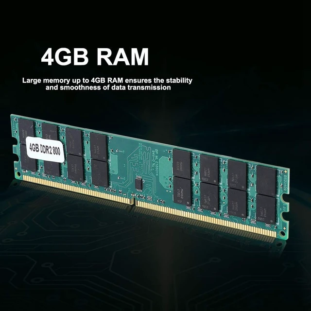 Alt view image 3 of 5 - Ejoyous DDR2 Memory, 4GB Large Capacity 240PIN 800MHz High Frequency Fast Data Transmission RAM DDR2 Memory Module for A M D Desktop Computer