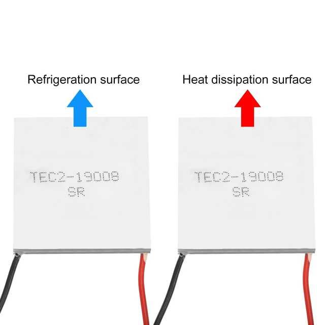 Alt view image 4 of 4 - MECCANIXITY TEC2-19008 Semiconductor Refrigeration Tablets 18.8V 8A 56W Heatsink Thermoelectric Cooler Cooling Plate Module 40x40mm