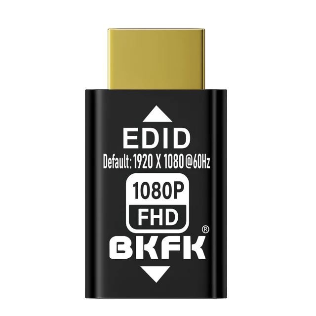 Alt view image 2 of 4 - BKFK HDMI EDID Emulator, Passthrough Display Adapter, Default Resolution Dummy Plug, Headless Ghost for HDMI Switches, Extenders, AV Receivers, Video Splitters(1920X1080@60Hz-4P)