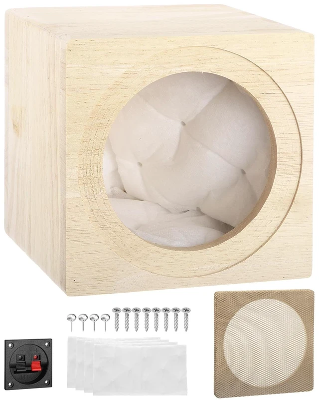 Main image of MECCANIXITY Ported Wooden Speaker Enclosure Natural Wood Single Vented 6.5"