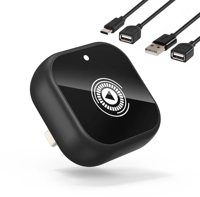 Main image of Wireless CarPlay Adapter for Cars with Built-in Wired Apple CarPlay Plug and Play, Mini-USB Design, Fast Stable Connection, for iPhone with USB/USB-C Port (Black)