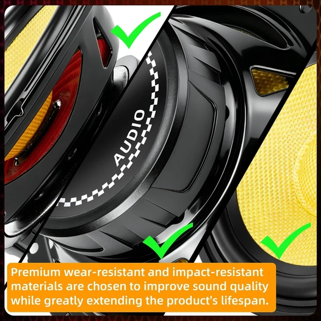 Alt view image 5 of 5 - WDiYA 6.5 Speakers 800W Glass Fiber Cone Woofer 6.5 Inch Speaker Car Audio