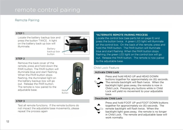 Alt view image 3 of 5 - Snrigw RF396B Remote for TEMPUR Ergo/TEMPUR-Pedic/KEESON Bed JLDK.111.13.01
