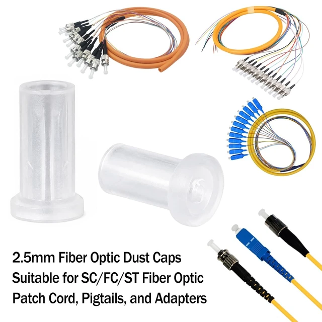 Alt view image 3 of 5 - Fiber Optic Dust Caps for 2.5mm FC/SC/ST Connector Ceramic Plug(2000PC)