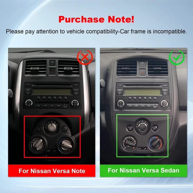Alt view image 5 of 5 - 10.1 Inch Linux Touchscreen Car Radio Stereo for Nissan Versa Sedan 2015-2019 with CarPlay/Android Auto Car Radio, Support Bluetooth,Backup Camera,SWC,FM Radio,Dual USB