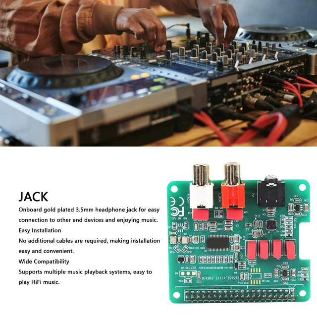 Alt view image 2 of 5 - Gugxiom HiFi DAC HAT Sound Card 384KHz 32Bit for Pi 5, 40 Pin GPIO