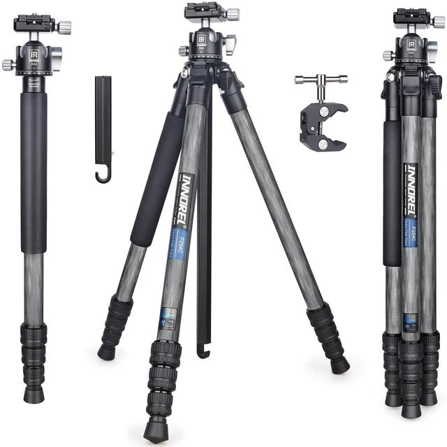 Main image of Carbon Fiber Tripod INNOREL P254C 62.5 Compact Lightweight Tripod & Monopod for DSLR Camera Stand Support with Low Gravity Center Ball Head Special-Shaped Center Column Max Load 26.5 lbs/12 kg