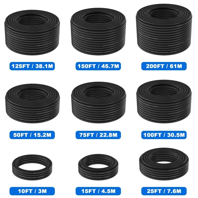 Alt view image 5 of 5 - YOTENKO RG213 Coaxial Cable Bulk 125FT, 50 Ohm Low Loss RG-213 Coax Cable