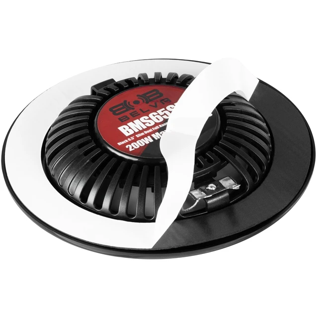 Alt view image 4 of 5 - BELVA BMS65SB 400W Peak (80W RMS) 6.5" Shallow Mount 2-Way Black Coaxial Marine Speakers for Boats/ATV/UTV/SxS/Powersport