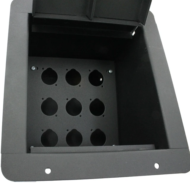 Main image of Recessed Floor Box with Blank Plate: 9 Space